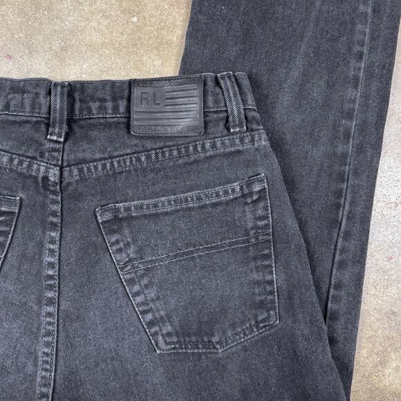 Vintage Polo Jeans‎ Co Ralph Lauren Women’s Black Denim Jeans 8 Classic Straight - Picture 1 of 14